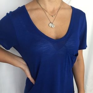 Blue Oversized Tunic Top